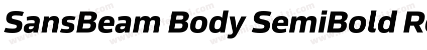 SansBeam Body SemiBold Regula字体转换